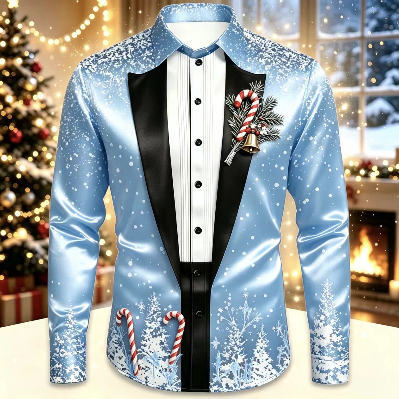 Men Christmas Satin Long Sleev - đánh giá và giá Mens Satin Silk Dress Shirt
