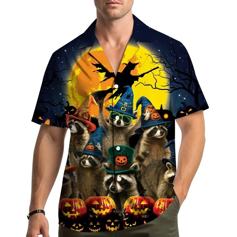 Men's Summer Hawaiian Raccoon  - đánh giá và giá Vintage Hawaiian Floral Shirt