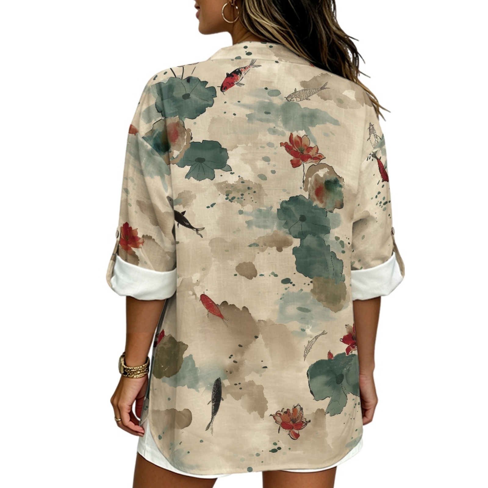 PENSTROLL Ink Koi Lotus Print  - đánh giá và giá Shirts