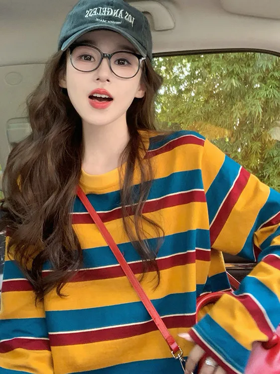 Women Color Block Striped Long - đánh giá và giá T-Shirts