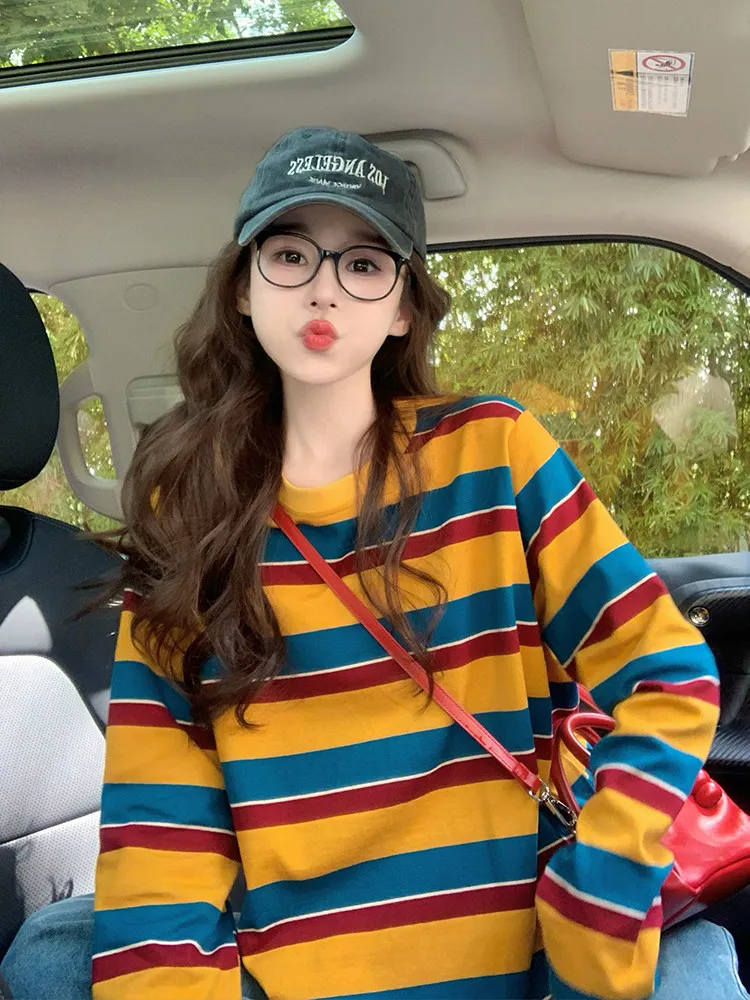 Women Color Block Striped Long - đánh giá và giá T-Shirts