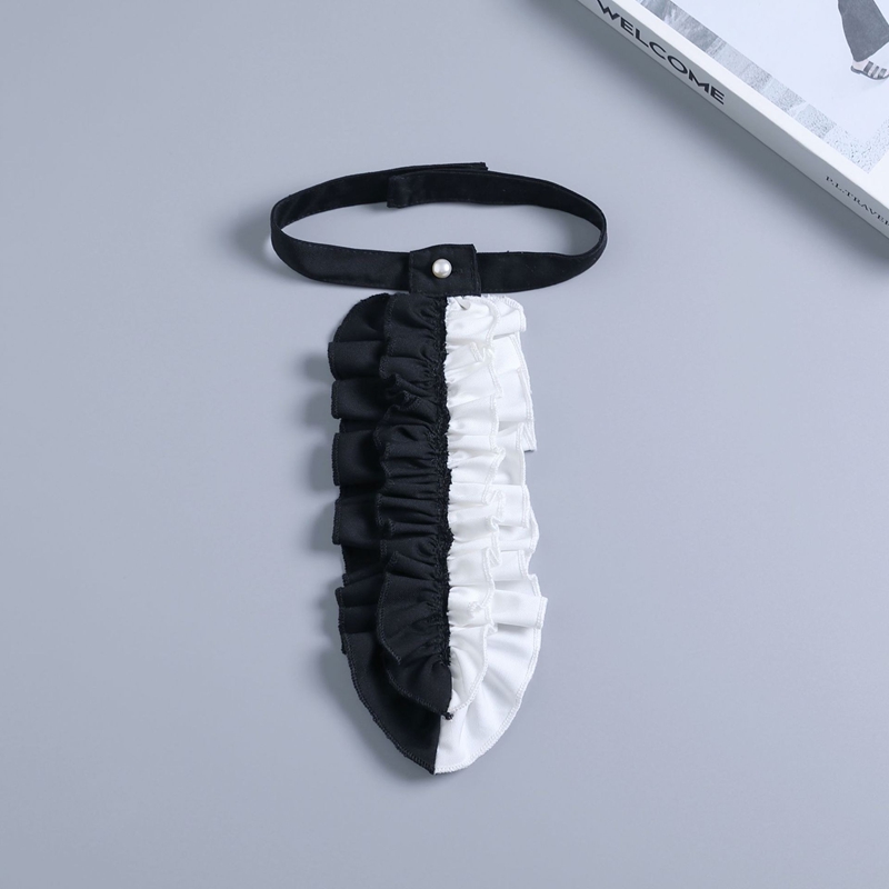 Black White Ruffled Collar Dec - đánh giá và giá Shirts