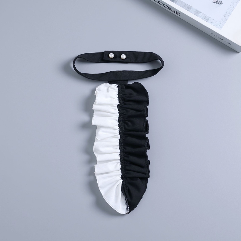 Black White Ruffled Collar Dec - đánh giá và giá Shirts