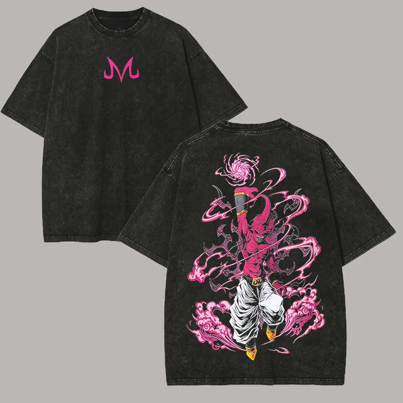 Kid Buu T Shirt Dragon Ball Z  - đánh giá và giá Acid Wash Vintage Graphic T Shirt