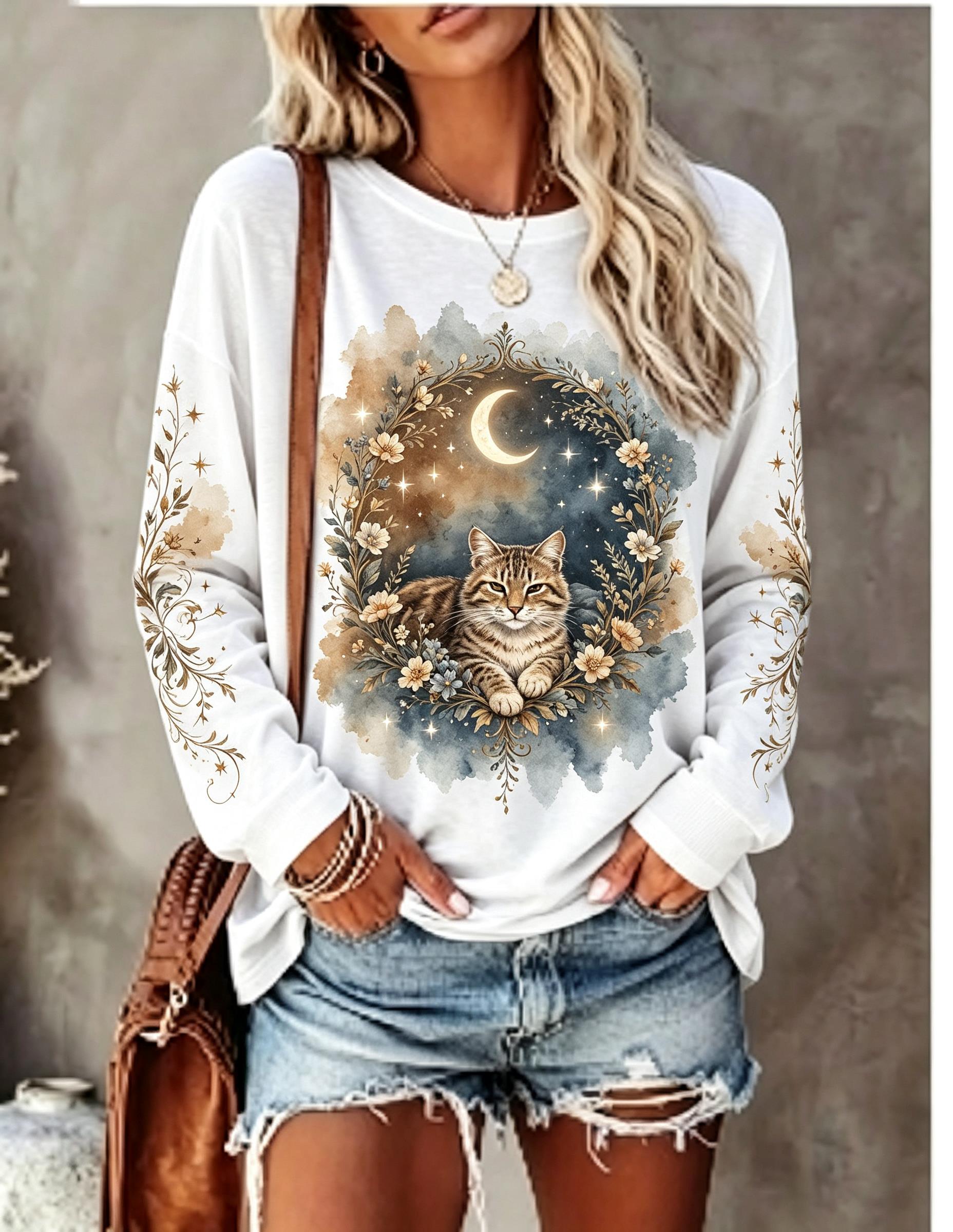 Women Long Sleeve T Shirt Howl - đánh giá và giá T-Shirts
