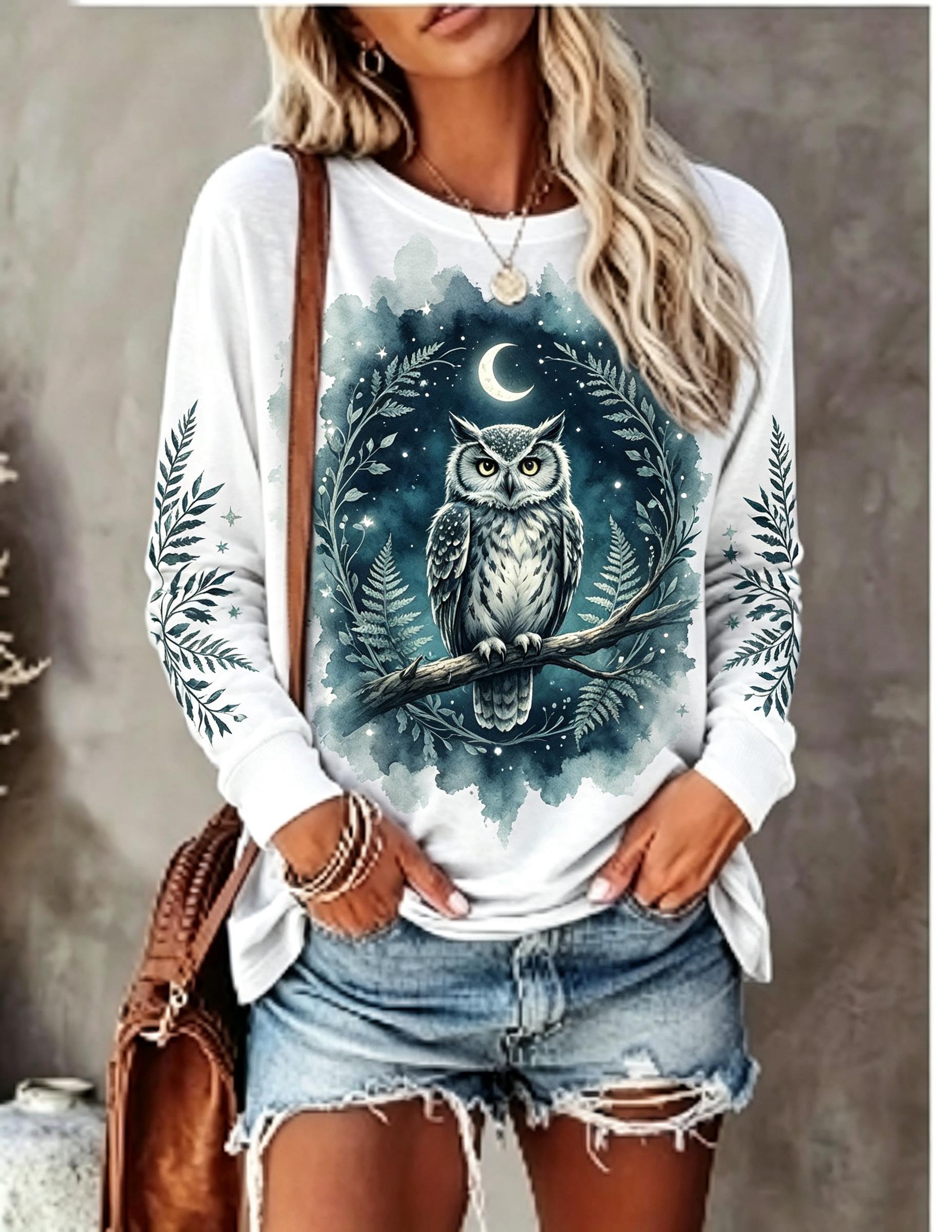 Women Long Sleeve T Shirt Howl - đánh giá và giá T-Shirts