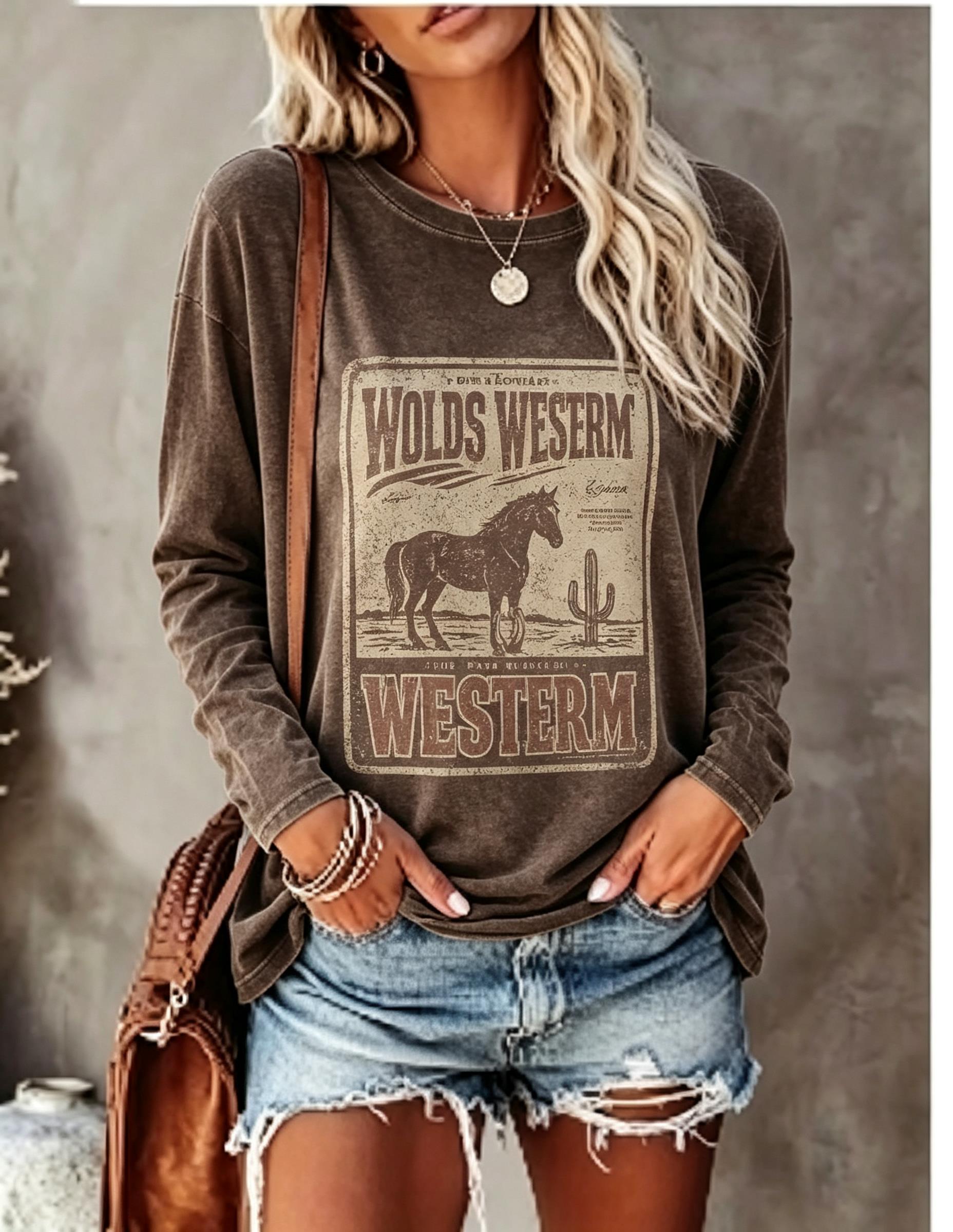 Women Long Sleeve T Shirt Vint - đánh giá và giá T-Shirts