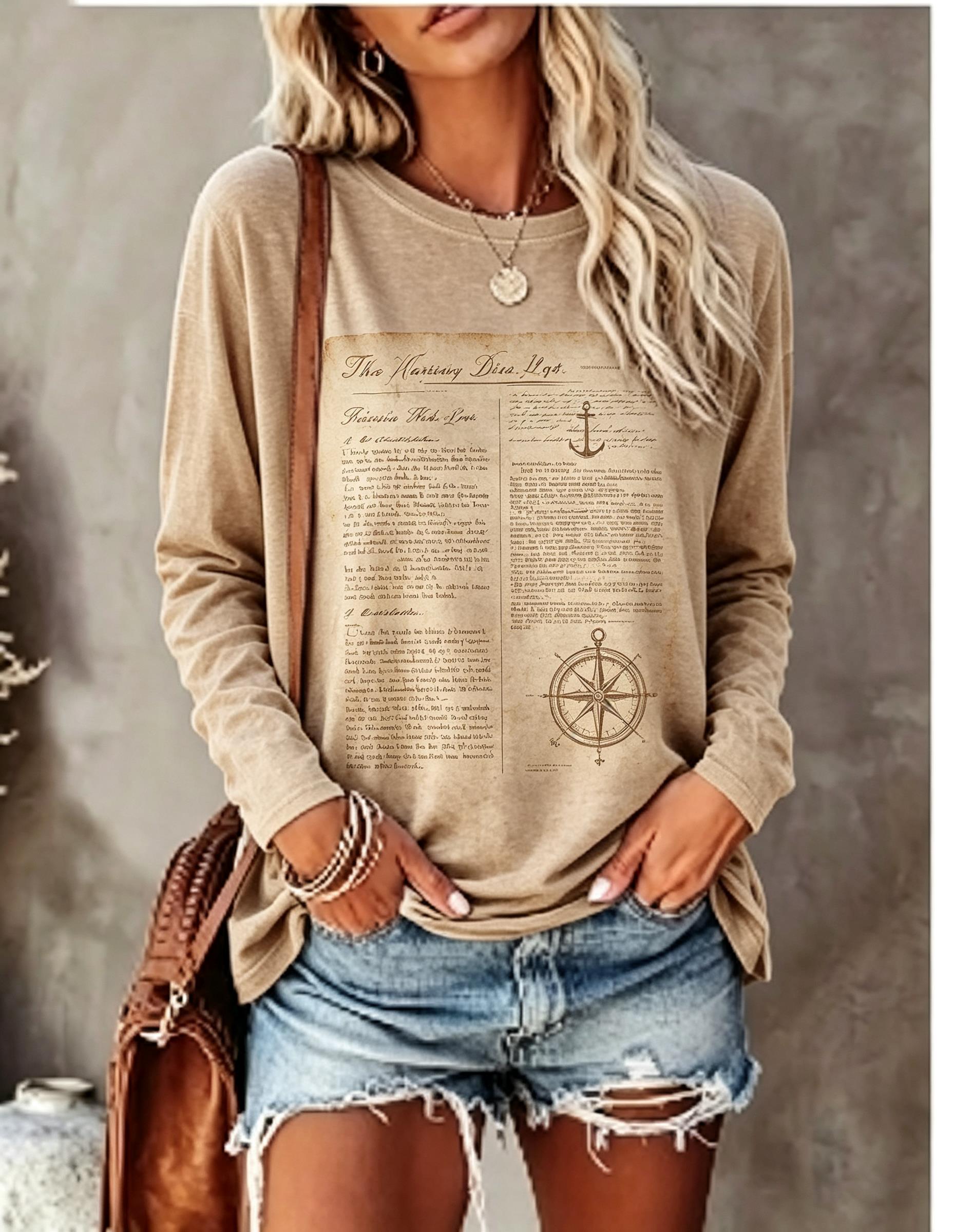 Women Long Sleeve T Shirt Vint - đánh giá và giá T-Shirts