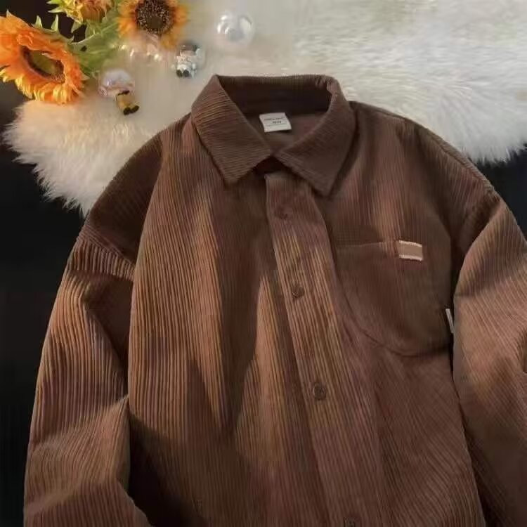 Men's Corduroy Shirt Solid Col - đánh giá và giá Corduroy Button Up Shirt Men